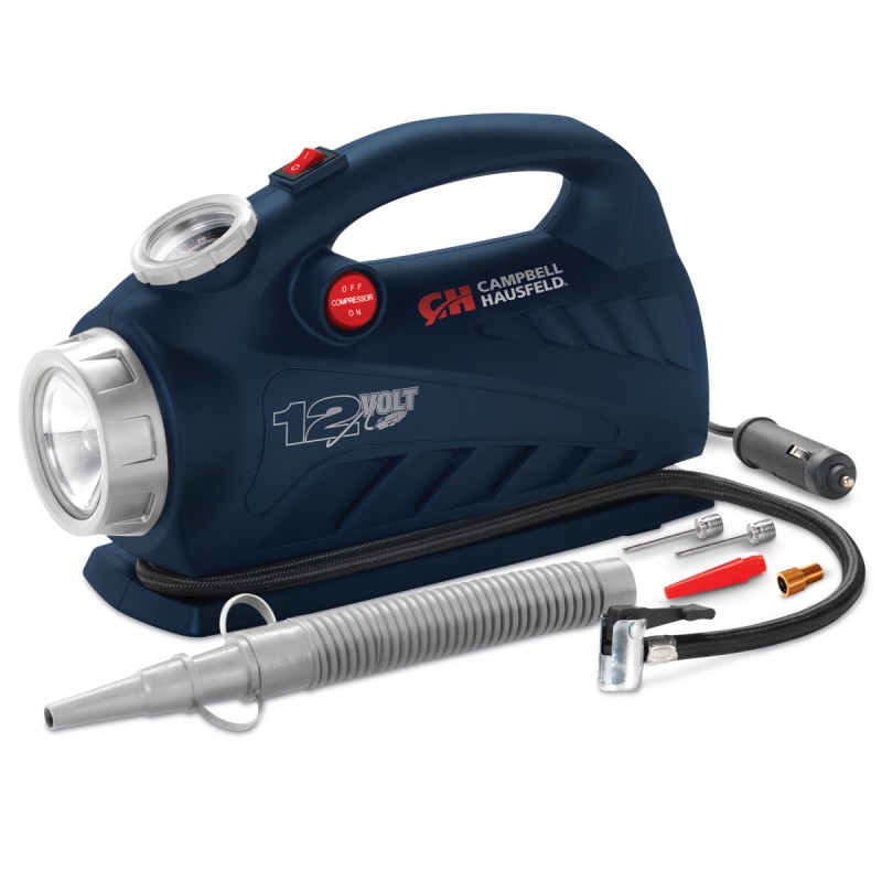 Portable 12V Inflator 150 PSI with Mattress/Raft Adaptor Campbell Hausfeld AF010800